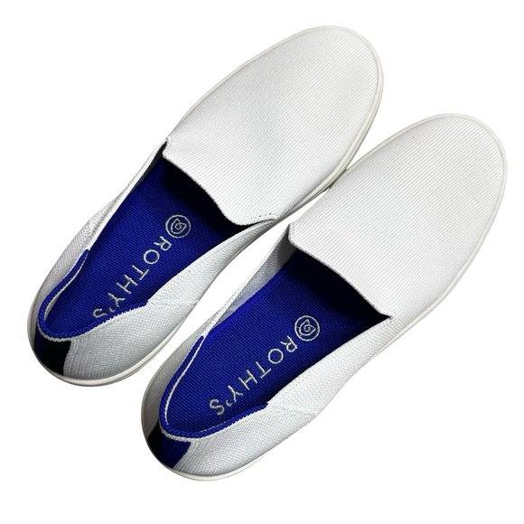 Rothy’s White Classic Sneaker Size 9 Original Slip On Knit Washable Comfort - Picture 10 of 10